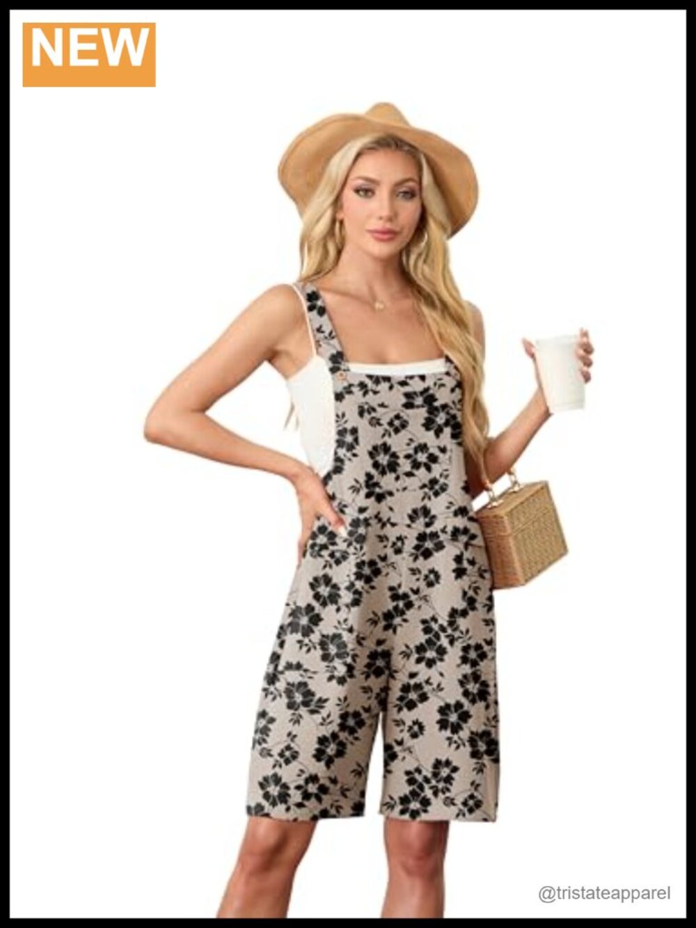Womens Sleeveless Short Overalls Jumpsuit with Pockets Adjustable Straps